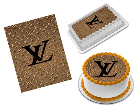 louis vuitton cake decorations|Louis Vuitton printed icing sheets.